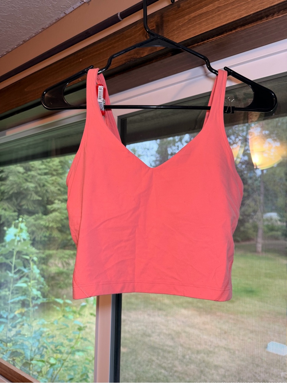 Lululemon Align Waist-Length Tank Top Coral Pink Built-In Bra Size 6